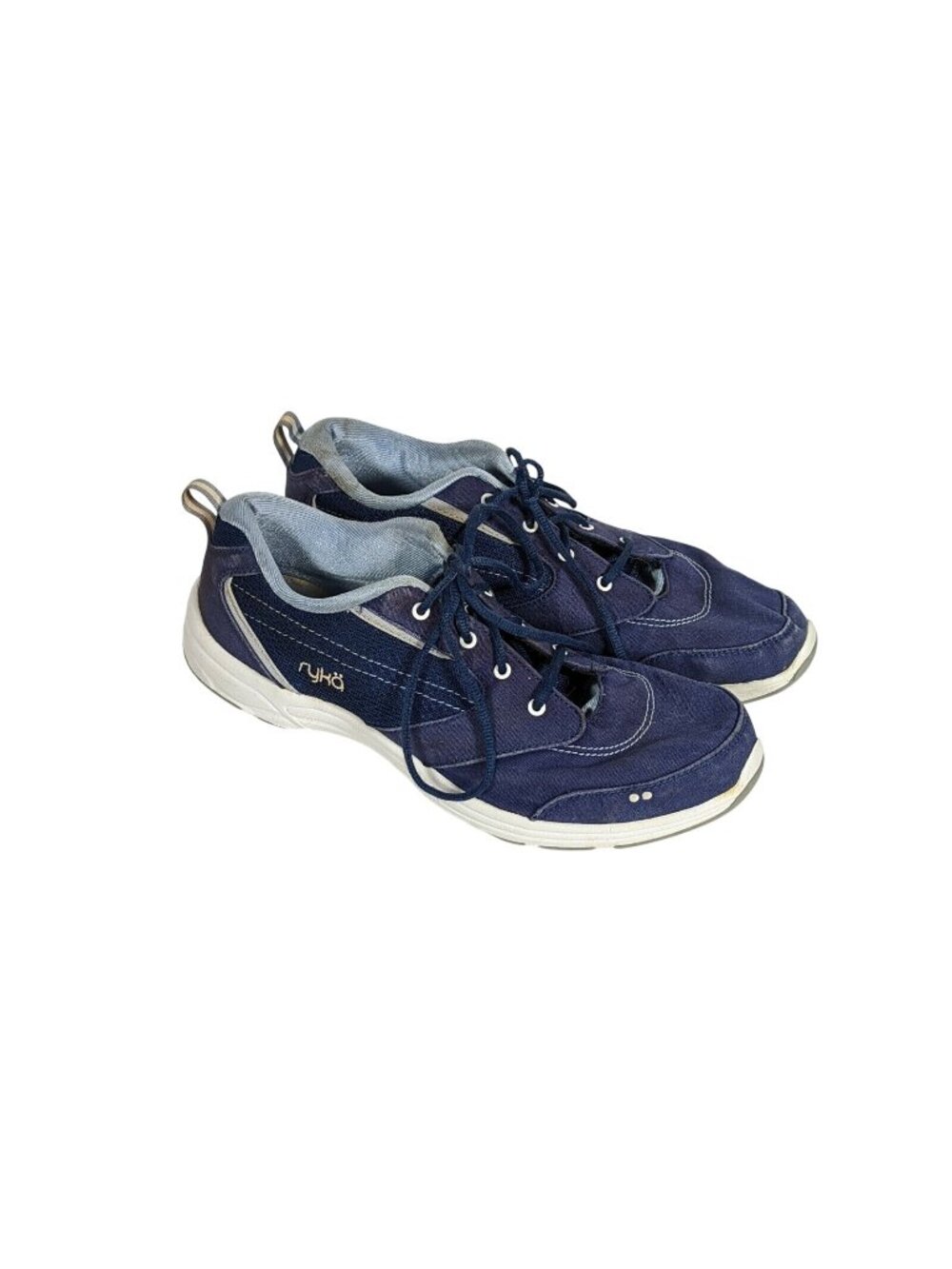 Ryka Womens Comfort Walking Sneaker Teanna Fabric & Mesh Navy Blue US11M